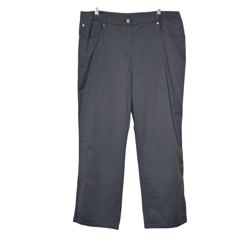 St. John gray wide legs casual pants size 16